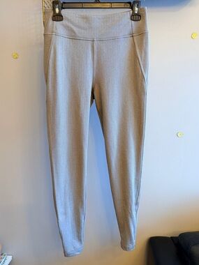 Athleta Delancey Herringbone Size Small Beige High Rise Stretch Work Pants